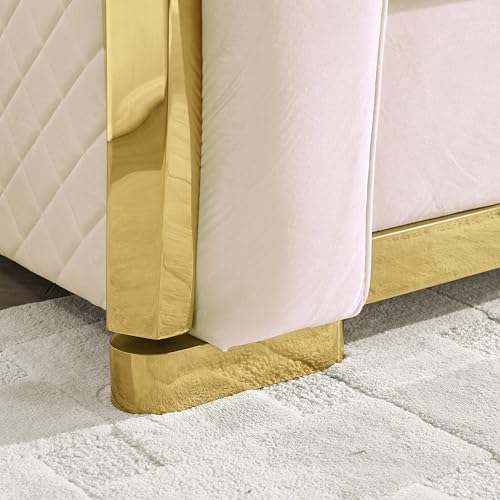 Image of KEIKI 2-Piece Chesterfield Sofa Set with 2 Velvet 3-Seater Sofa, Beige
