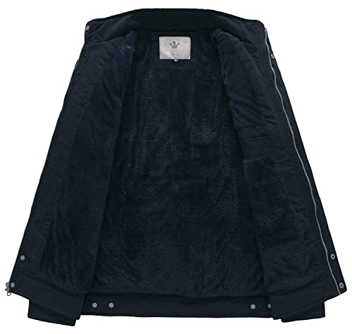 Image of WenVen Men's Military Jacket Fleece Lined Winter Puffer Coat Cotton Windbreaker Parka