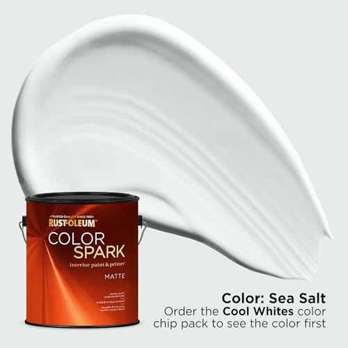 Image of Rust-Oleum Color Spark Interior Paint and Primer in One, Matte, Sea Salt, 1 Gallon