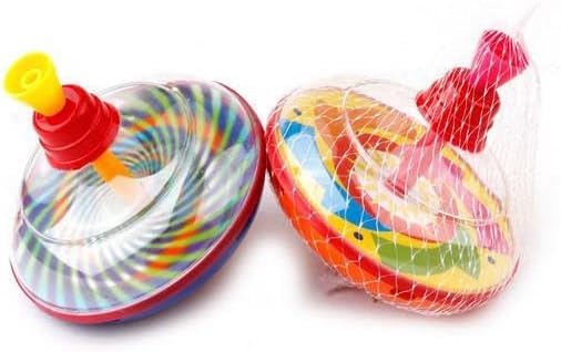 MIXEL Spinning Top for Kids, Gyroscope Toy, Stackable Spinning Top, Easy to Play, Colorful Spinning for Birthday Party Favors, Fun Toy for Kids, Random Colour