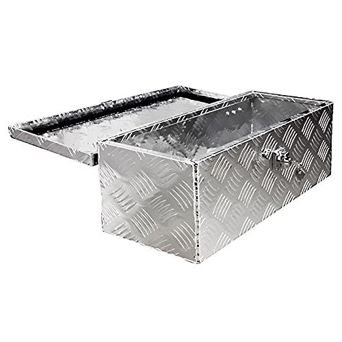 Trucky Truckbox, Deichselbox Aluminium, Anhängerbox 15 Größen, Werkzeugkiste mit Schloss und Schlüssel, stabil und wasserdicht, Boxentyp:D025 (59 x 24 x 18 cm)