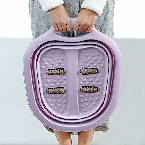 Baño de pies plegable portátil con masaje y 4 bolas miniatura 3