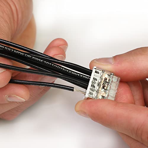 Connecteur PUSHWIRE WAGO 8 conducteurs pour câbles solides et toronnés gris - 3
