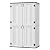 Mrosaa Vertical Resin Storage Shed, 52 Cubic Feet Outdoor Storage Cabinet Waterproof for Garden/Backyard/Home/Pool, Customized Shelves & Lockable(Off White)