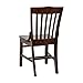Flash Furniture Hercules Series School House Back Mahogany Wood Dining Chair, Traditional Elegant Wood Restaurant Chair, Walnut Wood