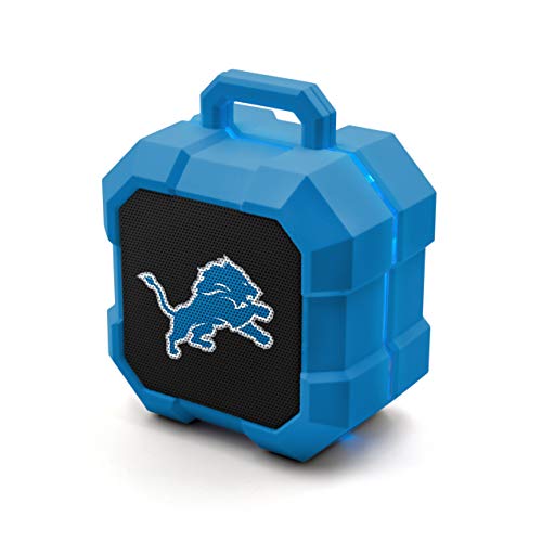 SOAR NFL Shockbox LED Wireless Bluetooth Speaker, Detroit Lions