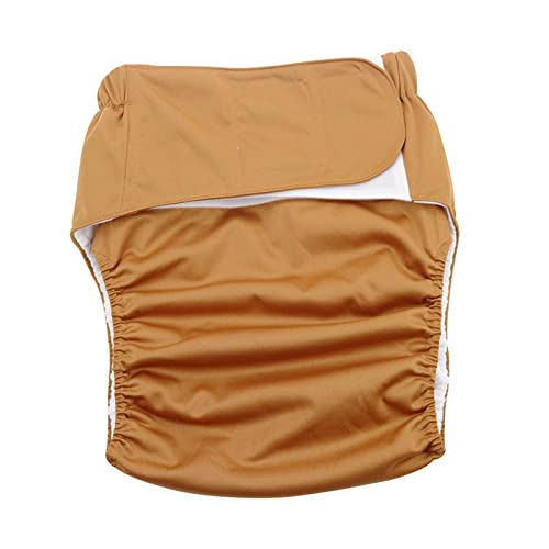 harayaa Pañal para adultos Pañal Cintura Protección sin fugas Lavable Talla única Absorción de humedad para adultos mayores nocturnos, hombres, marrón