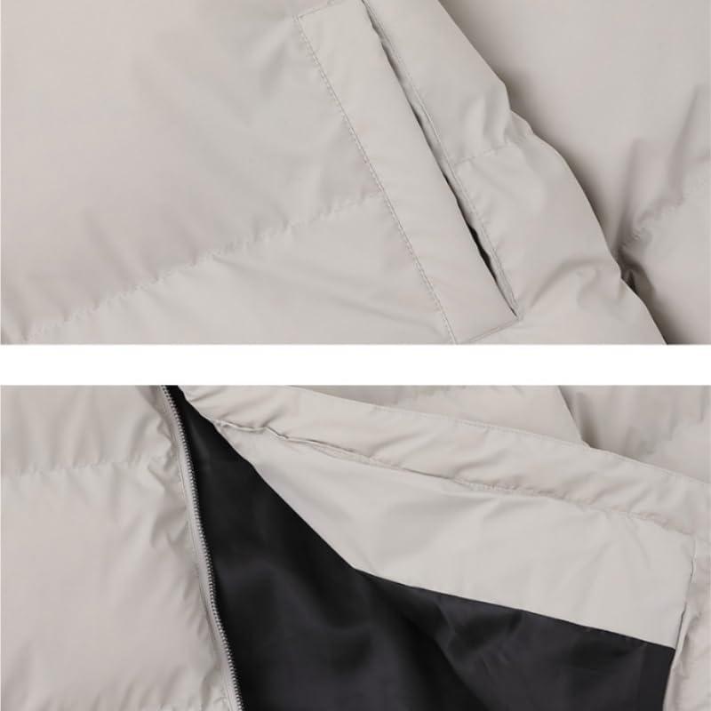 Thickened Warm Detachable Wool Collared Cotton Padded Jacket for Women Loose Casual Coat