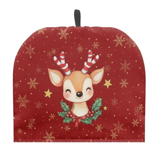 Image of Hudotybom Smile Deer Tea Cozy for Teapot Insulated Large Teapot Cover to Keep Warm Tea Kettle Cover Thanksgiving Fall Kitchen Home Decorations