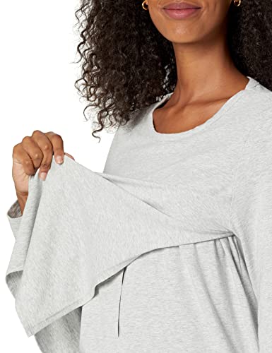 Amazon Essentials Camiseta de Lactancia Mujer, Gris Claro Mezcla, M