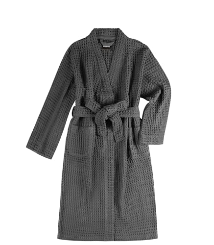Luxury Hotel & Spa Silk-infused Japanese Cotton Waffle Unisex Hooded Bathrobe