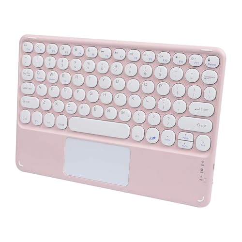 Image of Bluetooth Keyboard with Touchpad for iPad Tablet, Wireless Rechargeable Portable Keyboard for iOS Android Windows, Slim Lightweight Travel Keyboard with Built-in Trackpad