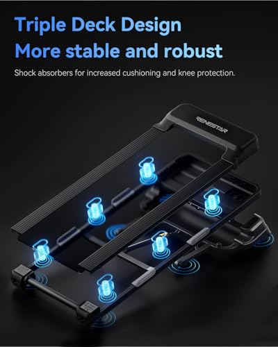 Image of Renestar Treadmills for Home, Treadmill with Auto Incline, Folding Treadmills for Running Walking, 300LBS Weight Capacity, Max Speed 10MPH, Bluetooth Speaker, Pulse Monitor
