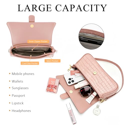 Image of KKXIU Shoulder Bag for Women Small Hobo Handbag Mini Retro Clutch Purses