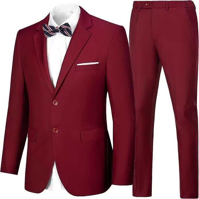 Smoking Uomo Elegante - Tuxedo Slim Fit Con Ricamo Per Feste E Cerimonie - Foto 5