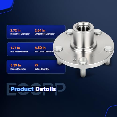 Image of ECCPP 930-603 Front Wheel Bearing Hub Assembly for Hyundai Sonata 2006-2015 | for Kia Optima 2006-2015 5 lugs Pre-Greased Sealed