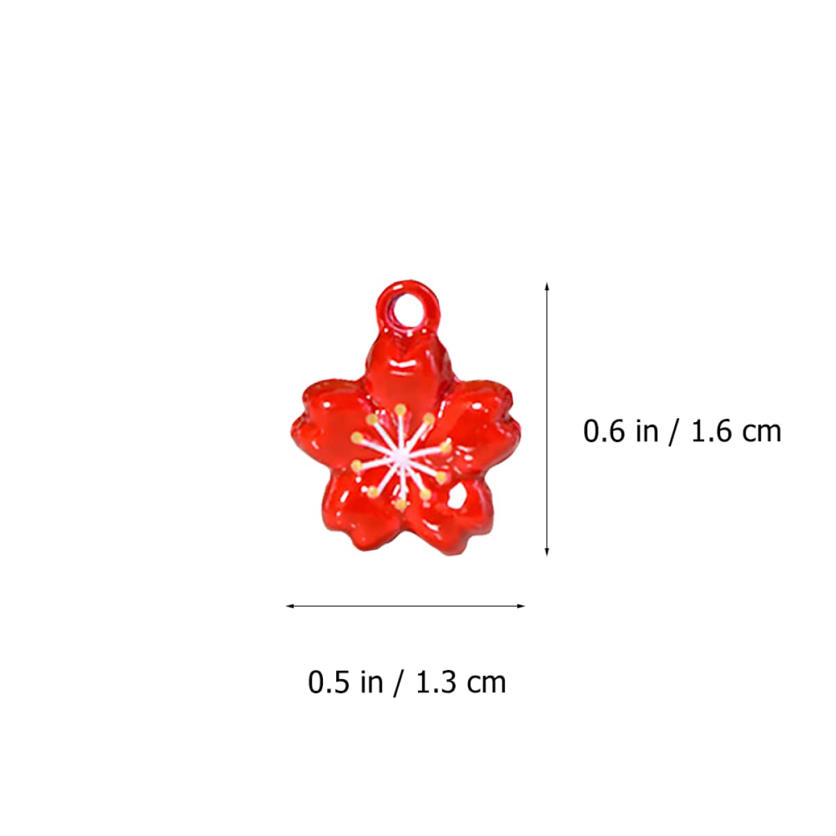 HOLIDYOYO 5PCS Cherry Blossom Pet Bells Durable Pendant Accessories for Pet Collars Crisp Sound for Dogs Cats Multi Use Decor for Bags Mobile Phones Adorable present