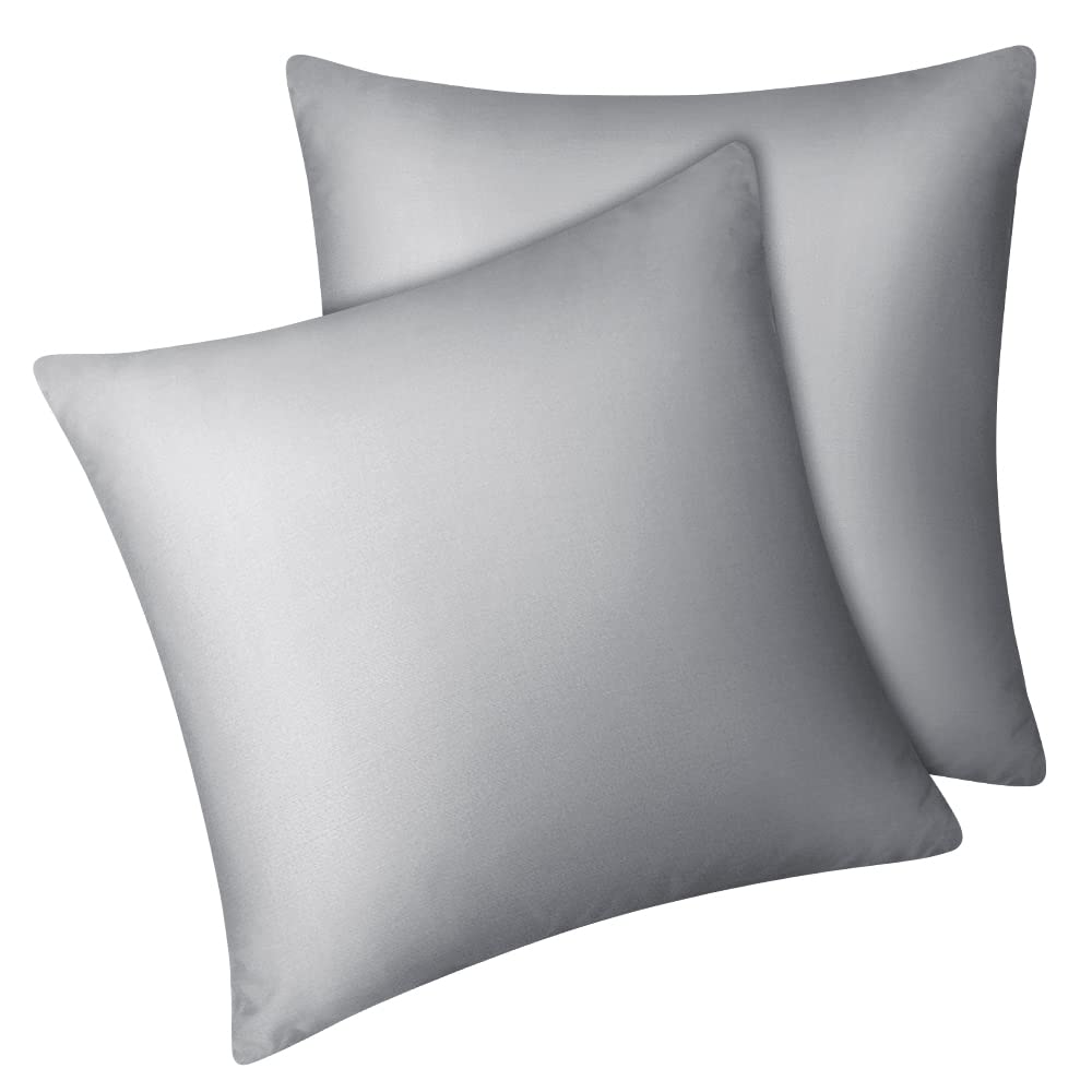 Taies D'Oreiller 100% Bambou Lyocell - Soie Naturelle | Lot De 2 | 65x65cm | Vert | Douces & Respirantes