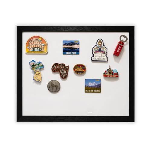 Image of Travel Souvenir Magnet Frame - Solid Background | White | 20 inchx16 inch (Horizontal)