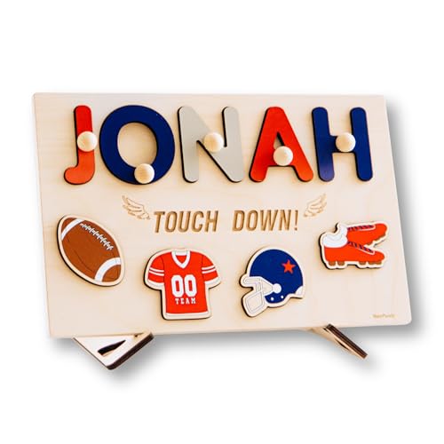 Roockie of The Year, 1st Birthday Gift, Baseball Name Puzzle, Sport Board 1 Year Old, Personalized Puzzles for Toddlers, First Christmas Boy Gift