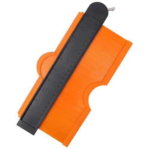 Contour Gauge Profile Tool with Lock Profile Gauge Tool Contour Gauge Duplicator Marking Gauge Woodworking Tools Laminate Flooring Tools Thoughtful Gifts for Men 10 Inch/25cm