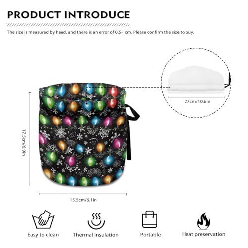 Image of Christmas Colorful Lights Insulated Kettle Cover for Kitchen Tea Cozies to Keep Tea Warm, Teapot Cozy Breakfast Warmer for Home Indoor Table Decorations