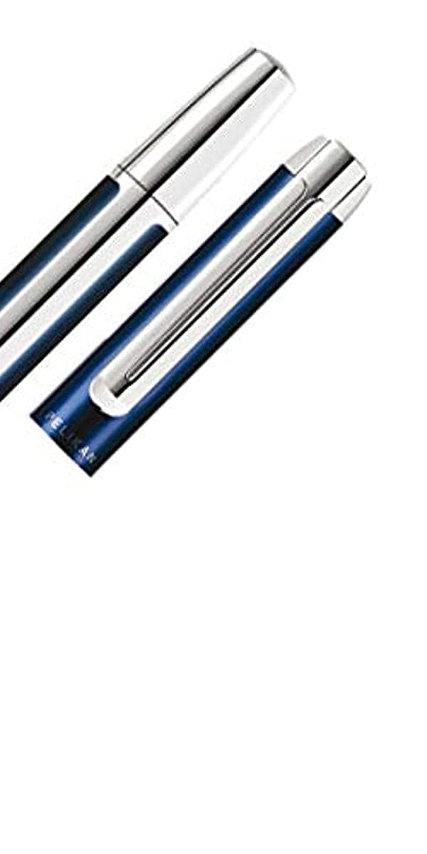 Pelikan P40 Pura ブルー&シルバー万年筆 スチール F Amazon | ペリカン P40 Pura ブルー/シルバー 万年筆 - 極細