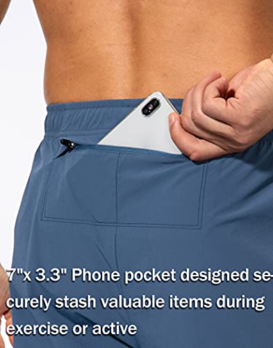 Image of Pudolla Men's Workout Athletic Pants Elastic Waist Jogging Running Pants for Men with Zipper Pockets