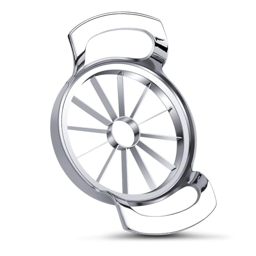 Hochleistungs-Apfelschneider, verbesserte Version mit 12 Klingen, Edelstahl, ultrascharfer Apfelausstecher,Apfelspalter, Trennmesser für bis zu 10,2 cm große Äpfel Hochleistungs-Apfelschneider, verbesserte Version mit 12 Klingen, Edelstahl, ultrascharfer Apfelausstecher,Apfelspalter, Trennmesser für bis zu 10,2 cm große Äpfel