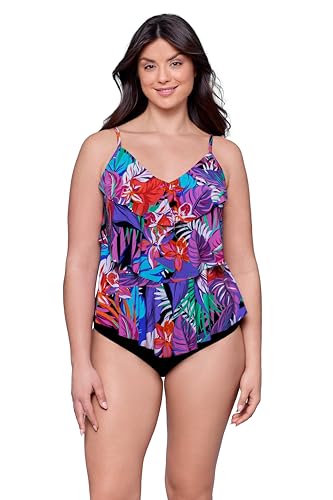 Aqua Green Women's Triple Tier Tankini2