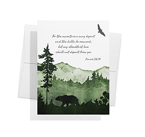 Image of Twigs Paper Christian Sympathy Cards, 24 Bible Verse Blank Note Cards | Matching envelopes included, prayer & get well notes, thinking of you, comfort for loss of a loved one