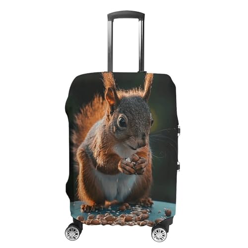 Nuts And Squirrels Luggage Cover Travel Suitcase Covers for Luggage Elastic Carry on Luggage Covers for Suitcase Tsa Approved Washable Luggage Sleeve Protector Fits 18-32 Inch S