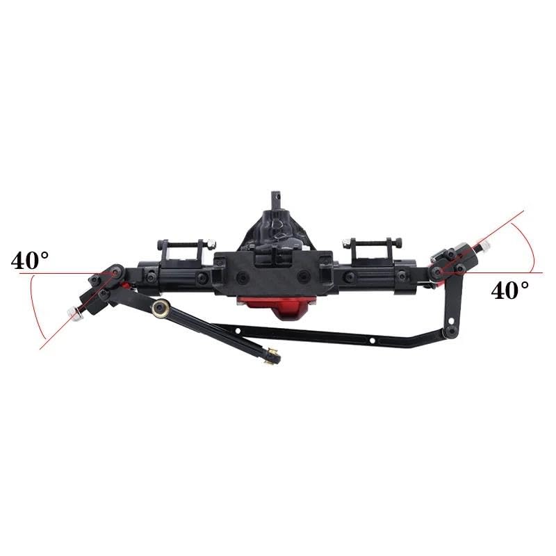 KYX Blocco Assale Posteriore In Alluminio Per RC Crawler Assiale Wraith 1/10 - Nero
