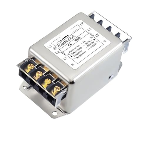 YTMJPQQJI Three-Phase Four-Wire AC Filter CW4M-10A20A30A-R Terminal Block Bottom Rail 380V servo Interference(CW4M-6A-R)