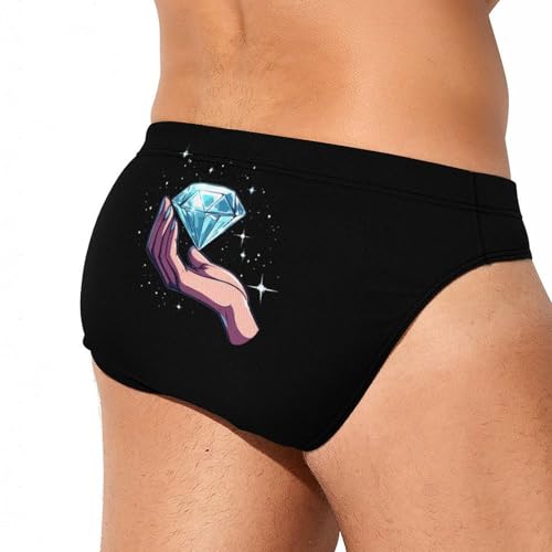 Diamond Hands Men's Swim Trunks Briefs Swimsuit Swimwear Bathing for Underwear Beach4