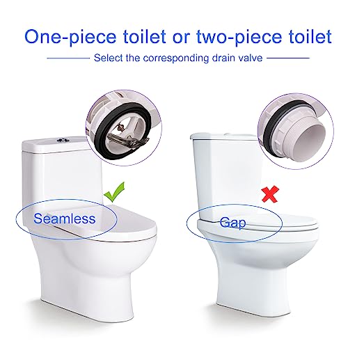 Mxfans ABS Toilet Cistern Dual Flush Push Button Valve 9.84inch Height White 2.3L/S, 8.80x1.10x25.00cm/3.46x0.43x9.84inch(LxWxH) - Image 3