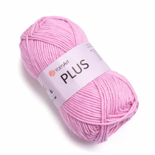 Image of YarnArt Plus Soft Cotton Blend Yarn - 100g (3.5oz) 160m (174yds), 55% Cotton 45% Acrylic - Worsted Weight #4 - Ideal for Amigurumi, Baby Projects, Knitting & Crochet - Durable & Smooth (36)