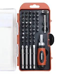 Buildskill 49-Piece Ratchet Screwdriver Tool Set Kit for Electronics Repair, Ergonomic Prescision Screwdriver Tool Kit for Appliances, Laptops, Watches & More