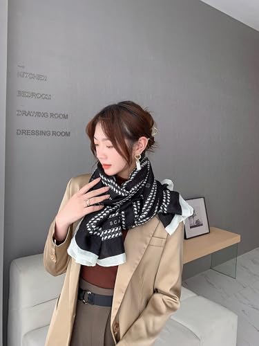 Image of Viscose Scarf for Women | Lightweight & Long | Stole for Women - Stylish Design | Neck Scarf, Hair Scarf, & Head Scarf for Women & Girls | All Season Accessory