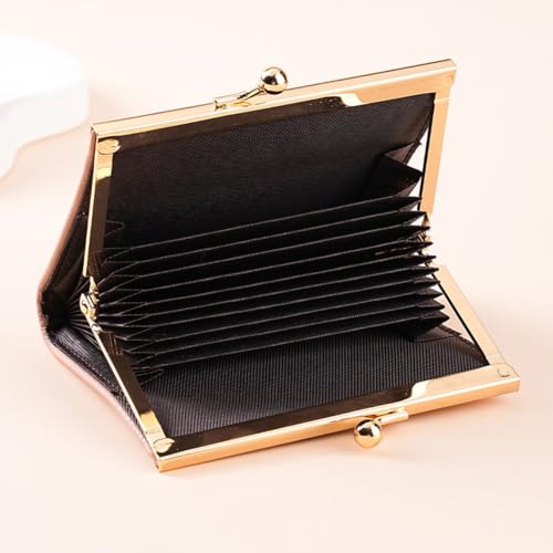 Image of GOIACII Kiss Lock Small Credit Card Holder Wallet for Women Green