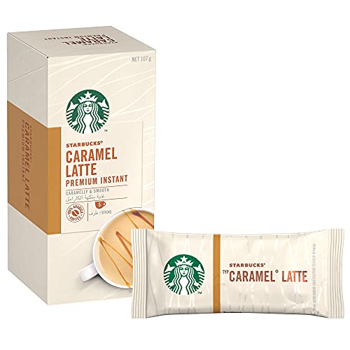 Image of Starbucks Caramel Latte Premium Instant Ground Coffee Mixes 107.5g, Box