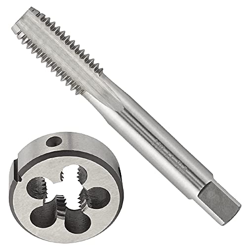 HUAZHICHUN 1PC 13/8-18UNEF Tap + 1PC 13/8-18UNEF Die, HSS Tap and Die Set Right Hand Tap