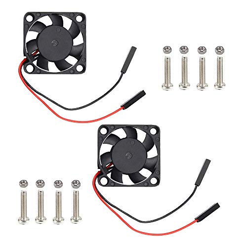 Cooling Fan For Raspberry Pi 4 30Mmx30Mmx7Mm, Raspberry Pi Cpu Cooler Fan Brushless Dc 3.3V 5V Quiet Fan With Screws For Raspberry Pi 4 Model B, Pi 3 B+, Pi 3B, Pi 2 Or Other Robot Project (2 Pcs) #TOP17