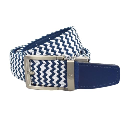 Zigzag Braided Golf Ratchet Belt 1.38