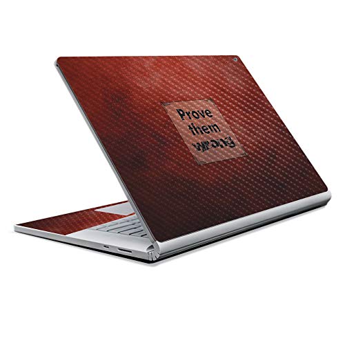 Image of MightySkins Carbon Fiber Skin for Microsoft Surface Book 2 13 inch (2017) - Prove Them Wrong,Protective, Durable Textured Carbon Fiber Finish,Easy to Apply, Remove, and Change Styles,