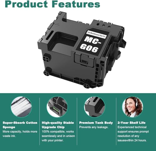 Image of VERENA MC-G06 Ink Maintenance Box Compatible for Canon Pixma TS7720 /TR7820 /TS76401 /TS77401 /TS7650i /TS7750i /TS7770A /TS7770 /TS7780A /TS7780 /TS7790A Printers