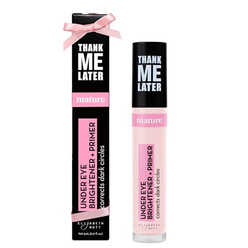 Elizabeth Mott Thank Me Later Under Eye Brightener & Primer – Hydrating Color Corrector for Dark...