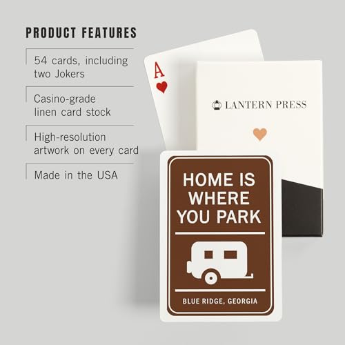 Lantern Press Baraja Poker Blue Ridge Georgia 52 Cartas miniatura 3