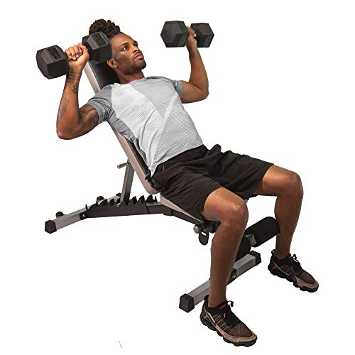 StrengthTech Fitness USA Made Adjustable Weight Bench | Fitness Gym Quality | Powder Coated Steel | Black