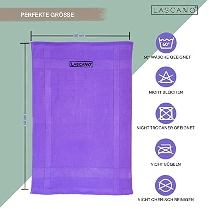 Lascano Geschirrtücher Mikrofaser 4er Set - 60 x 40 cm | Streifenfreie Allzweck Mikrofasertücher | fusselfrei & saugstark | Geschirrhandtücher (Exklusiv Edition) – Bild 5